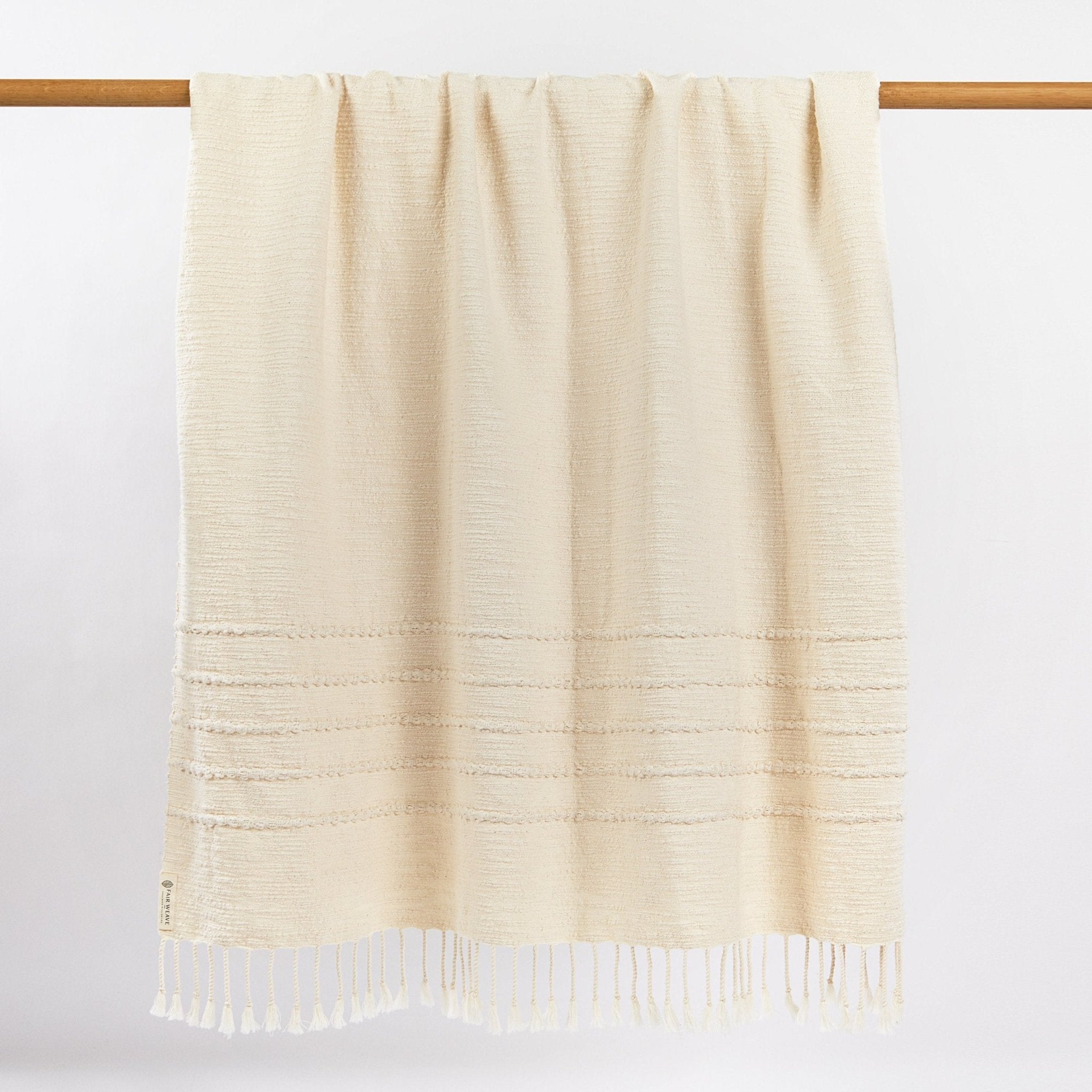 Cotton blanket Baray, handwoven - By Native