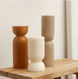 Pillar candle Organic S, natural white, Originalhome - By Native