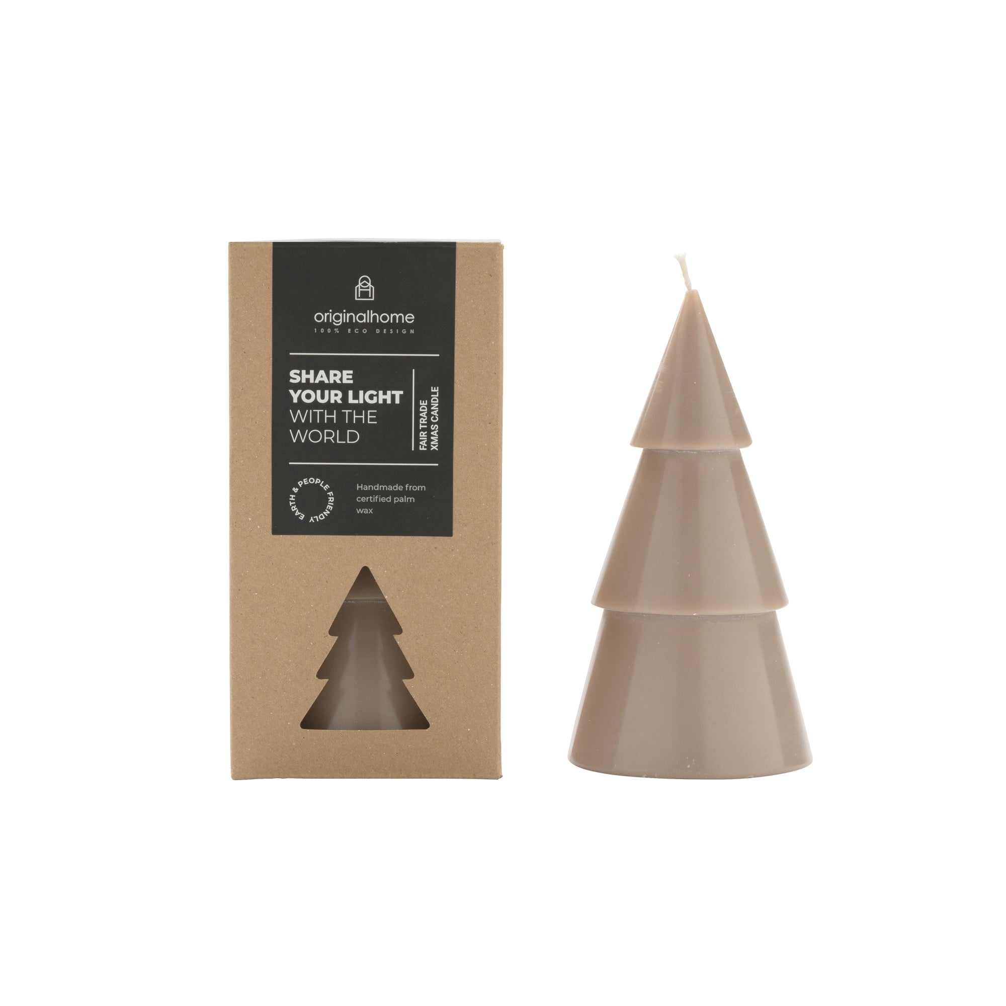 Xmas Tree Candle L, Clay, Originalhome - By Native