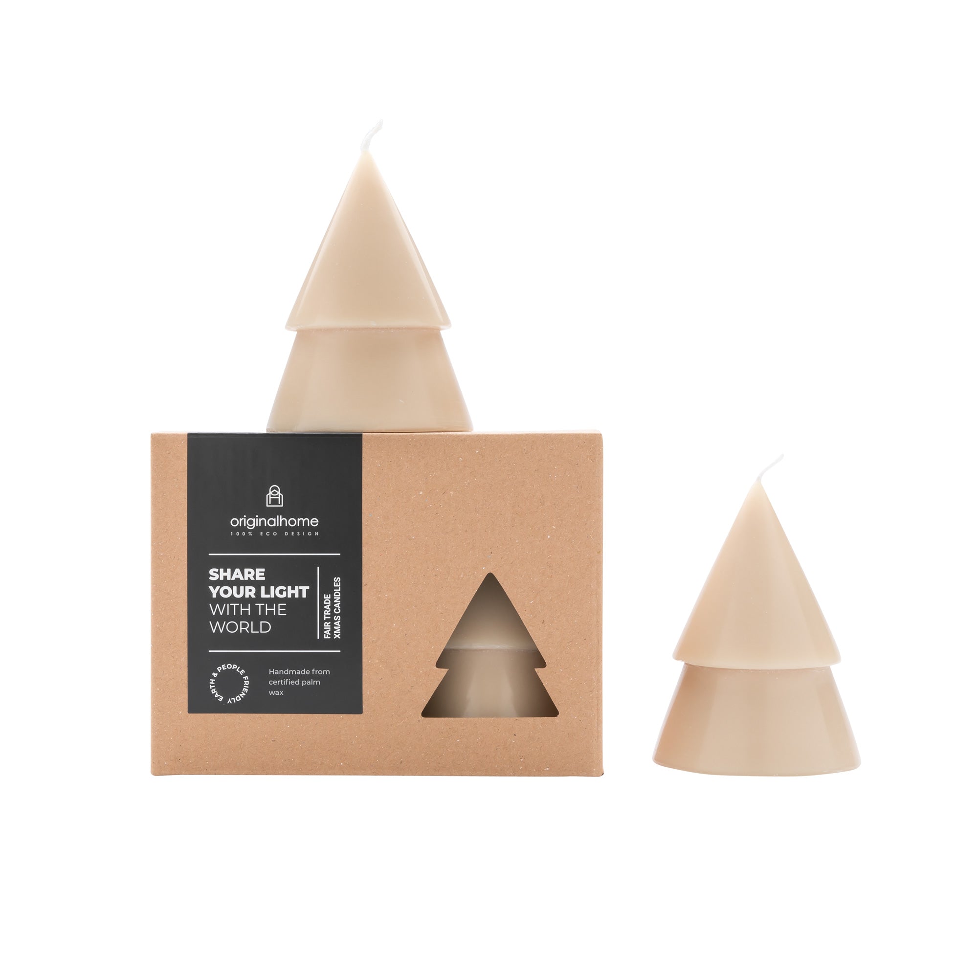 Xmas Tree Candle Set M, Beige, Originalhome - By Native