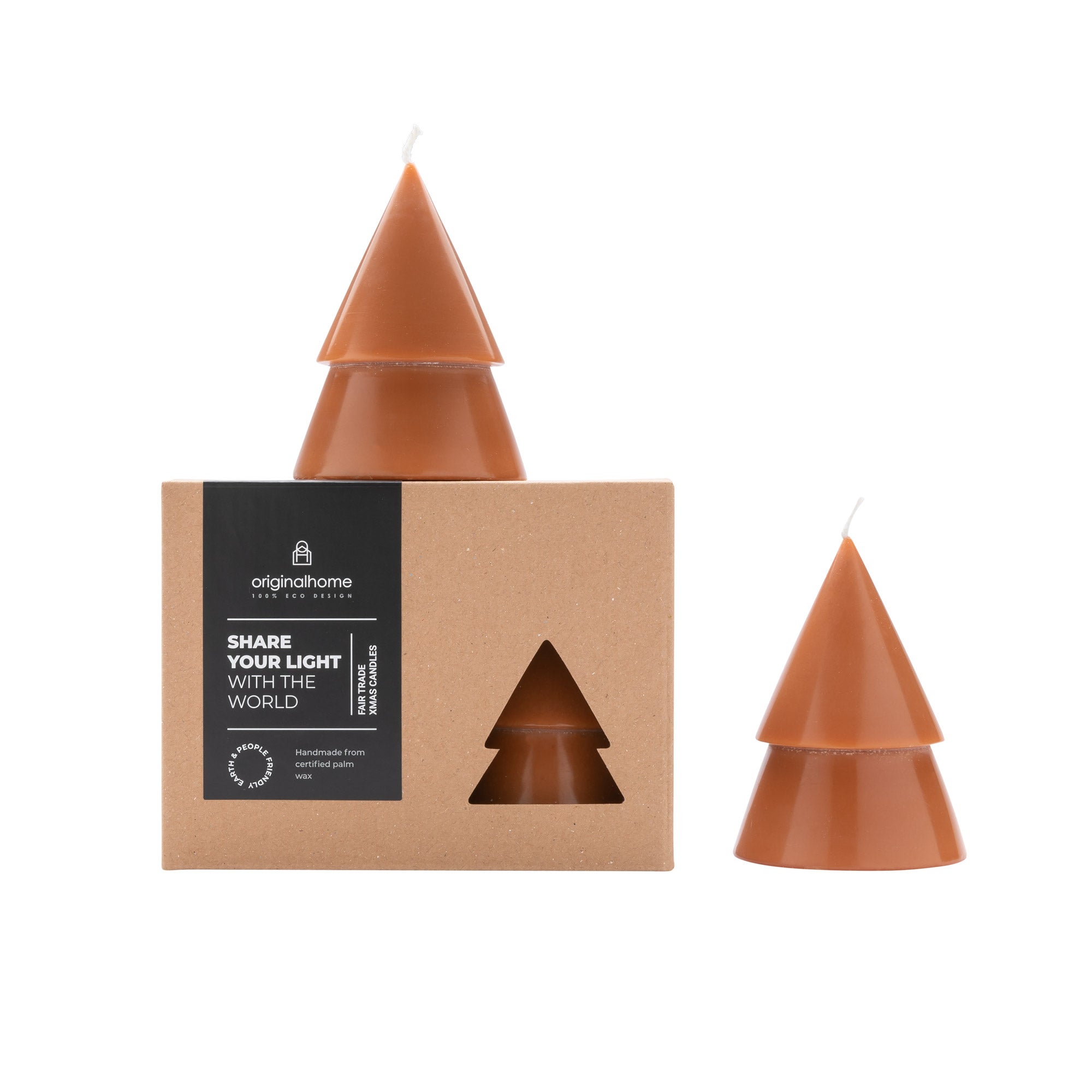 Xmas Tree Candle Set M, Cognac, Originalhome - By Native